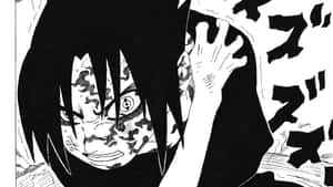 Sasuke Uchiha Unleashing The Power Of The Cursed Mark Wallpaper