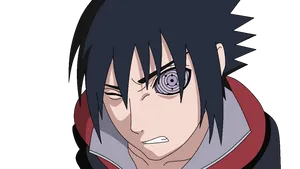 Sasuke Uchiha’s Determined And Intense Facial Expression Wallpaper