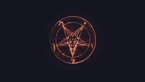 Satanic Pentagramon Black Background Wallpaper