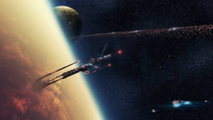 Satellite In Space 2560x1440 Wallpaper