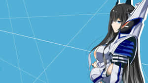 Satsuki Kiryuin Is Ready To Take On The World In Her Honnouji Academy Uniform. Wallpaper