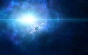 Saturn In Universe Wallpaper