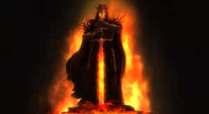 Sauronin Flames Wallpaper