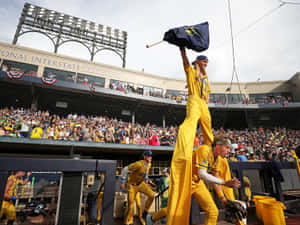 Savannah Bananas Baseball Team Celebration Wallpaper