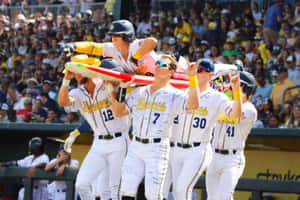 Savannah Bananas Baseball Team Celebration Wallpaper