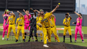 Savannah Bananas Baseball Team Performance Wallpaper