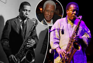 Saxophonist Wayne Shorter Performing Live Wallpaper