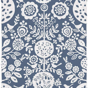 Scandinavian Folk Art Pattern Wallpaper