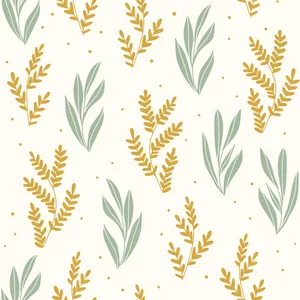 Scandinavian Style Floral Pattern Wallpaper
