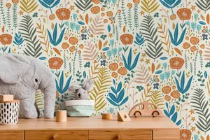 Scandinavian Style Nursery Decor Wallpaper