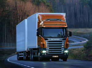 Scania R420 Truck On Road.jpg Wallpaper