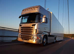 Scania Topline Truck Sunset Drive.jpg Wallpaper