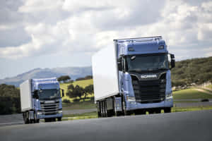 Scania Truckson Rural Road.jpg Wallpaper