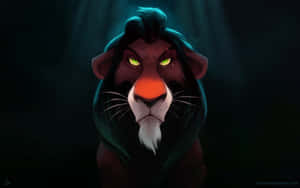 Scar Showing His Teeth In The Classic Lion King Scene Wallpaper