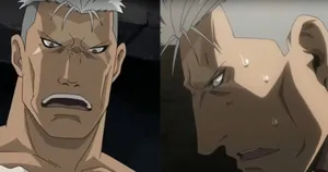 Scar, The Complex Character From Fullmetal Alchemist, Showcasing His Intense And Fierce Gaze Wallpaper