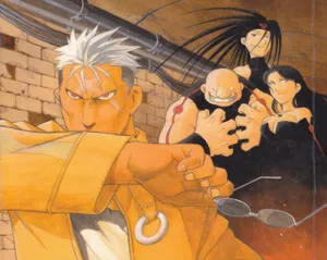 Scar Unleashing His Alchemical Powers In Fullmetal Alchemist Wallpaper