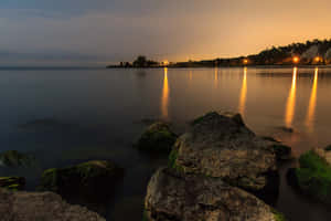 Scarborough Bluffs Twilight Reflections Wallpaper