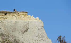 Scarborough Bluffs Visitors On Edge Wallpaper