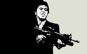 Scarface Digitized Art Wallpaper