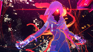 Scarlet Nexus Luminous Purple Suit Wallpaper