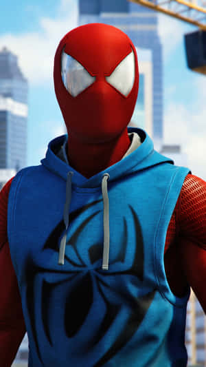 Scarlet_ Spider_ Costume_ Closeup Wallpaper