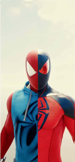 Scarlet_ Spider_ Costume_ Split_ View Wallpaper