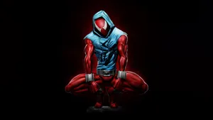 Scarlet Spider Crouching Pose Wallpaper