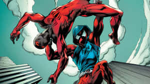 Scarlet Spider Dynamic Pose Wallpaper