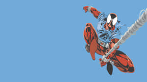 Scarlet Spider Swinging Action Wallpaper