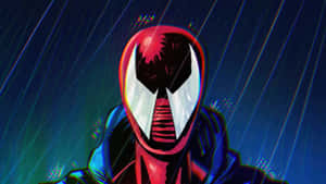 Scarlet Spider Vibrant Portrait Wallpaper