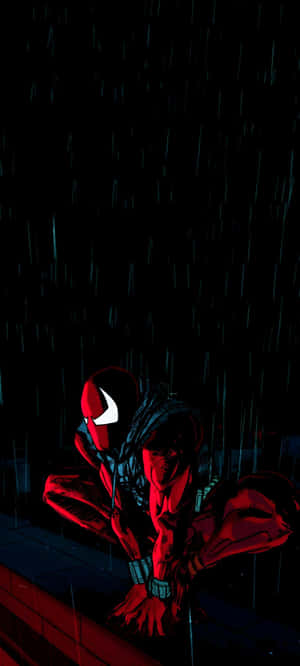 Scarlet Spiderin Rain Wallpaper