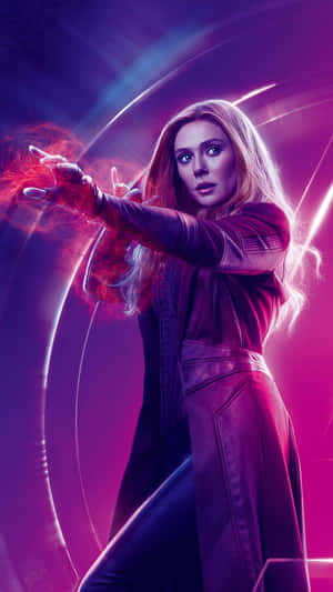 Scarlet Witch As Seen In The Marvel Cinematic Universe In 8k Resolution Wallpaper