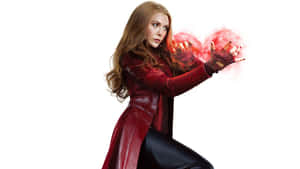 Scarlet Witch In Red 8k Wallpaper