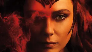 Scarlet Witch Intense Gaze Wallpaper