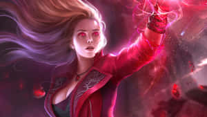 Scarlet Witch Magic Display Wallpaper