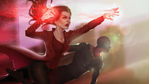 Scarlet Witch Magic Display Wallpaper