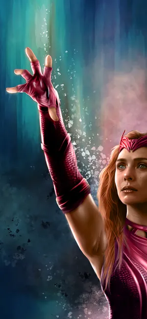 Scarlet Witch Magic Display Wallpaper
