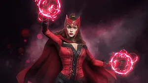 Scarlet Witch Magic Display Wallpaper