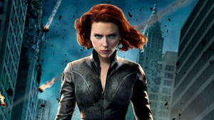 Scarlett Johansson As Black Widow, The Powerful Marvel Superhero Wallpaper