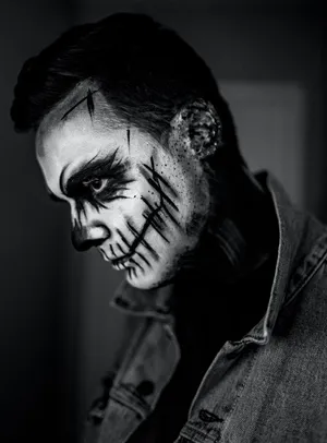Scary Face Halloween Costume Face Wallpaper