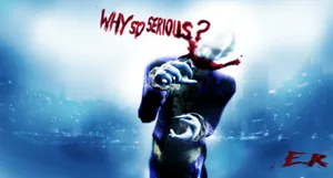 Scary Joker Writing Why So Serious Wallpaper