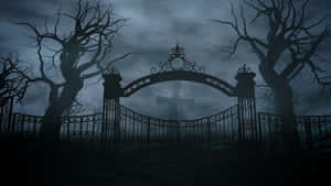 Scary Night In The Graveyard Just In Time For Halloween Wallpaper