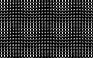 Scary Skulls Black And White Pattern Wallpaper