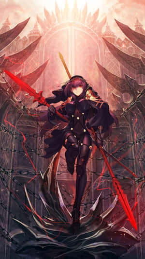 Scathach Skadi Enigmatic Spellcaster From The Mythical World Falgrand. Wallpaper