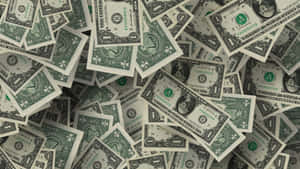 Scattered U S Dollar Bills Wallpaper