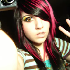 Scene Kid Fashion Portrait Wallpaper