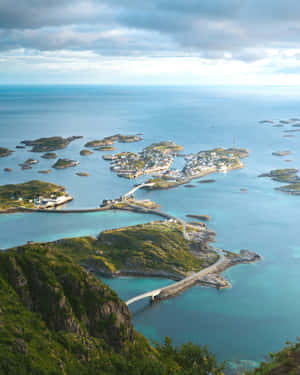 Scenic Archipelago Coastal Town Wallpaper