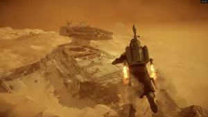 Scenic Desert Landscape Of Planet Jakku Wallpaper