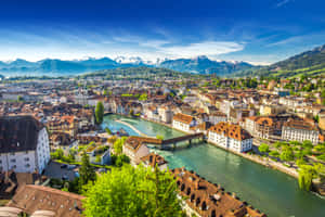 Scenic View Of Biel Bienne Wallpaper