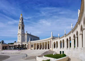 Scenic View Of Fatima Sanctuary From The Left Side Wallpaper